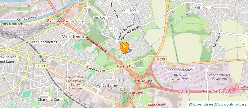 localisation de l'entreprise MADAME CECILE HUET  MONDEVILLE