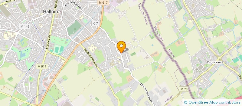 localisation de l'entreprise MADAME CECILE HUVELLE  HALLUIN