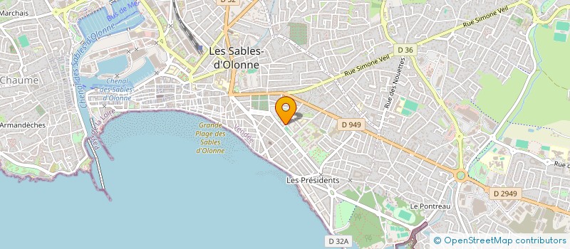 localisation de l'entreprise MADAME CECILE JOYEUX à LES SABLES D'OLONNE