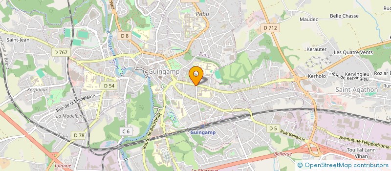 localisation de l'entreprise MADAME CECILE KERBOEUF  GUINGAMP