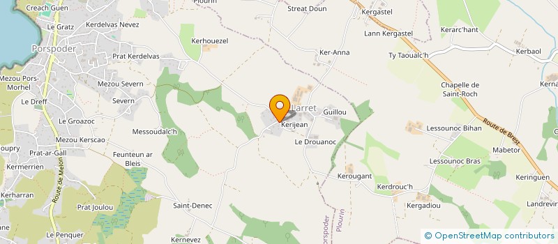 localisation de l'entreprise MADAME CECILE KERIVEN  PORSPODER