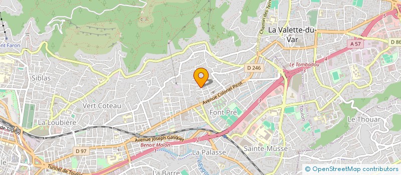 localisation de l'entreprise MADAME CECILE KUHN à TOULON
