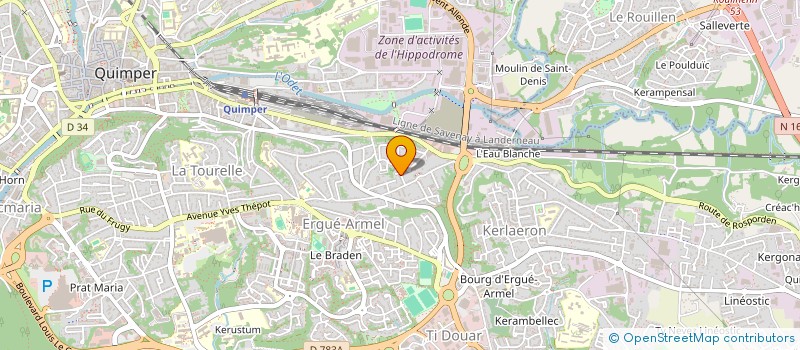 localisation de l'entreprise MADAME CECILE LANNON à QUIMPER