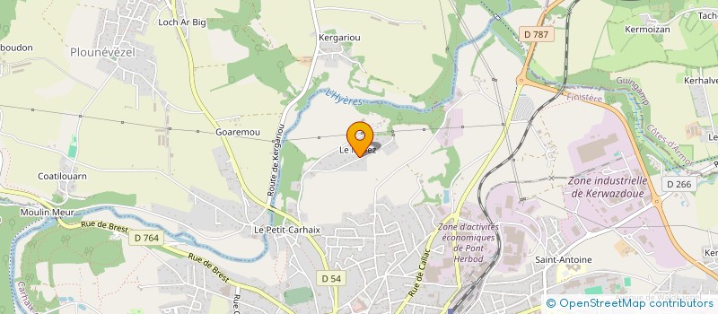 localisation de l'entreprise MADAME CECILE LE CHARPENTIER  CARHAIX-PLOUGUER