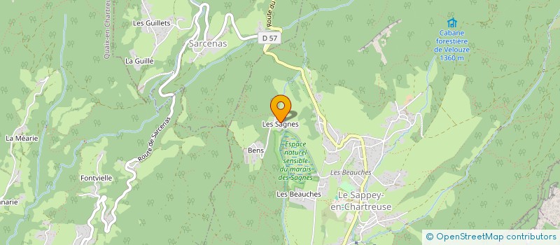 localisation de l'entreprise MADAME CECILE LECLERC  LE SAPPEY-EN-CHARTREUSE