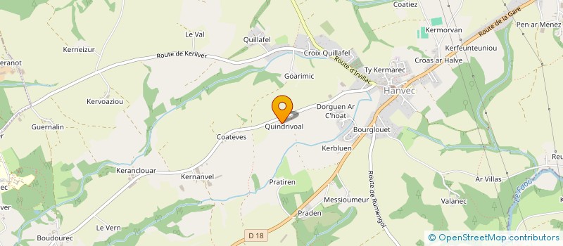 localisation de l'entreprise MADAME CECILE LEGER  HANVEC