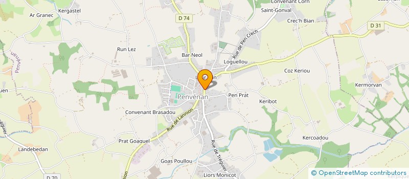 localisation de l'entreprise MADAME CECILE LORNE  PENVENAN