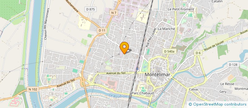 localisation de l'entreprise MADAME CECILE MAGNIN  MONTELIMAR