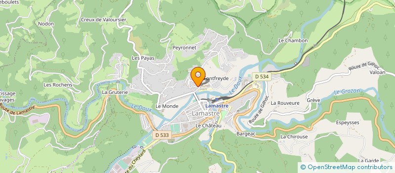 localisation de l'entreprise MADAME CECILE MATHEVET à LAMASTRE