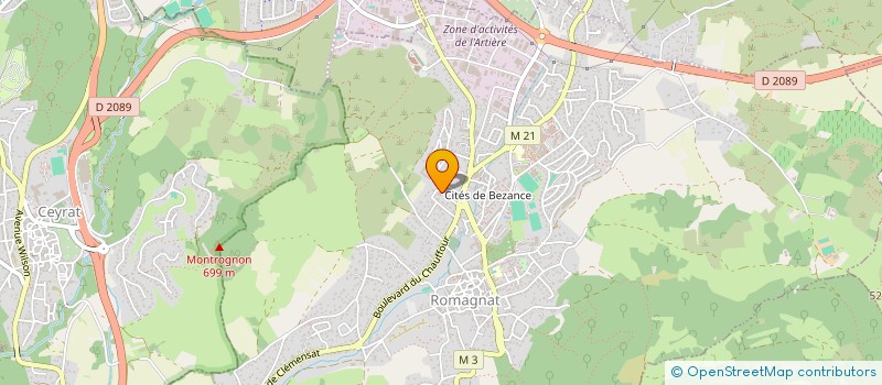 localisation de l'entreprise MADAME CECILE MEYRONNEINC  ROMAGNAT