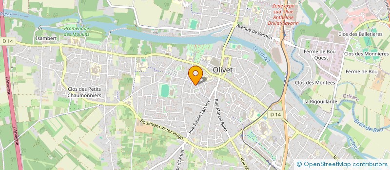 localisation de l'entreprise MADAME CECILE MOREAU à OLIVET