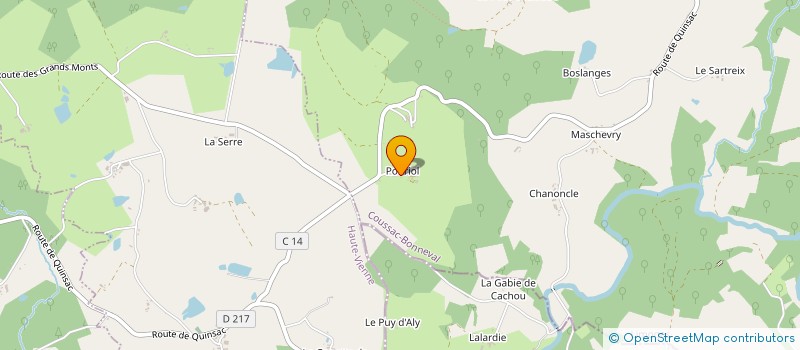 localisation de l'entreprise MADAME CECILE MOYEN  COUSSAC-BONNEVAL