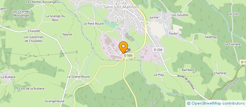 localisation de l'entreprise MADAME CECILE PATTIN  SAINT-JUST-MALMONT