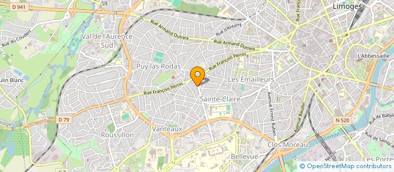 localisation de l'entreprise MADAME CECILE PERRET à LIMOGES