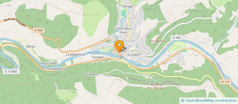 localisation de l'entreprise MADAME CECILE PERRET à SAINT-ANTONIN-NOBLE-VAL