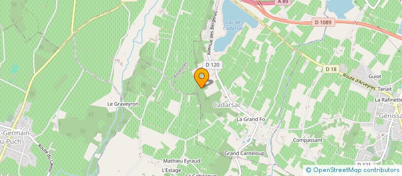 localisation de l'entreprise MADAME CECILE PESQUE  CADARSAC