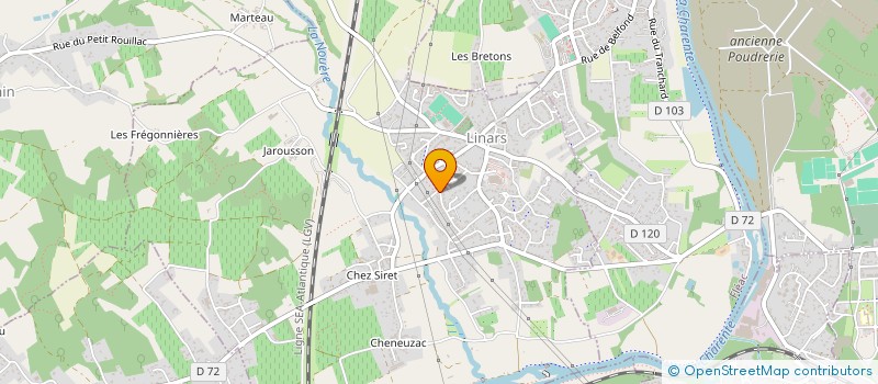 localisation de l'entreprise MADAME CECILE PLASSERAUD à LINARS