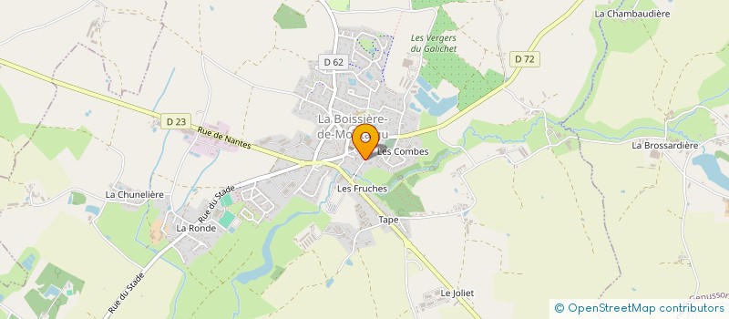 localisation de l'entreprise MADAME CECILE POTIER à LA BOISSIERE-DE-MONTAIGU