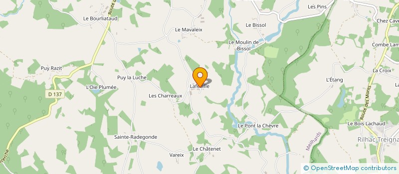 localisation de l'entreprise MADAME CECILE PRADEAUX  MEILHARDS