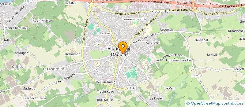 localisation de l'entreprise MADAME CECILE QUEGUINER  PLOUGASTEL-DAOULAS