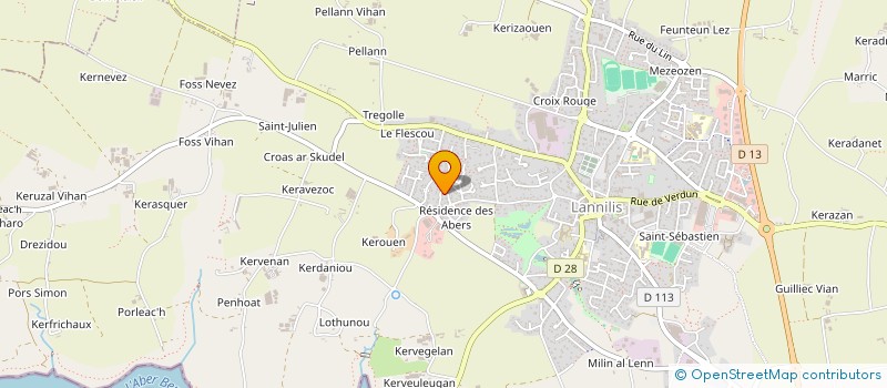 localisation de l'entreprise MADAME CECILE QUEMENER  LANNILIS