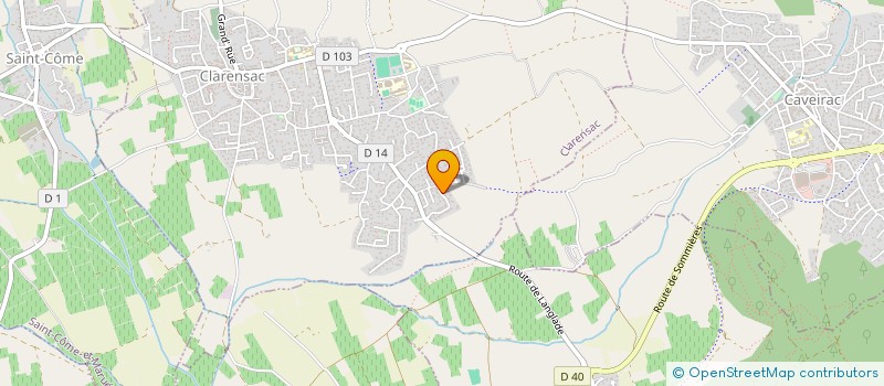 localisation de l'entreprise MADAME CECILE RAUCOULES  CLARENSAC