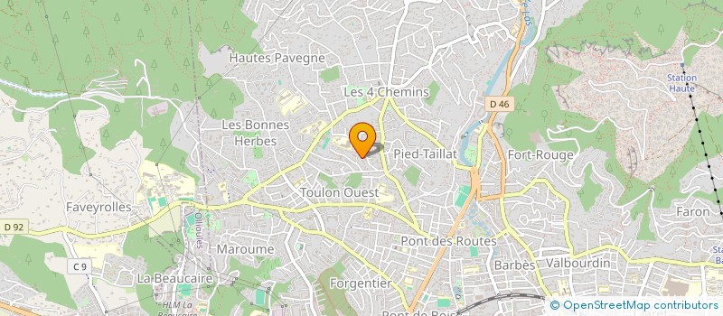 localisation de l'entreprise MADAME CECILE RAULET  TOULON