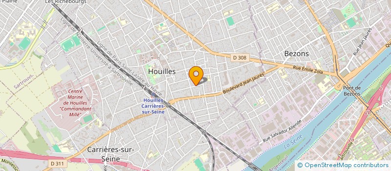 localisation de l'entreprise MADAME CECILE REBILLARD  HOUILLES