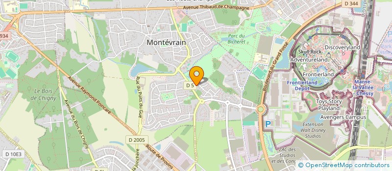 localisation de l'entreprise MADAME CECILE ROAUX à MONTEVRAIN