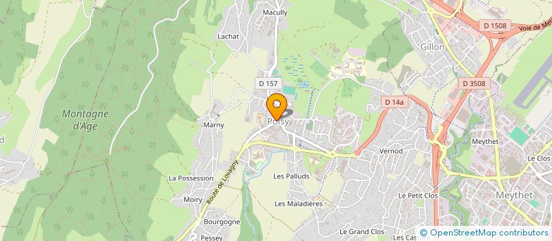 localisation de l'entreprise MADAME CECILE ROLLAND  POISY