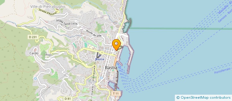 localisation de l'entreprise MADAME CECILE ROSSI à BASTIA