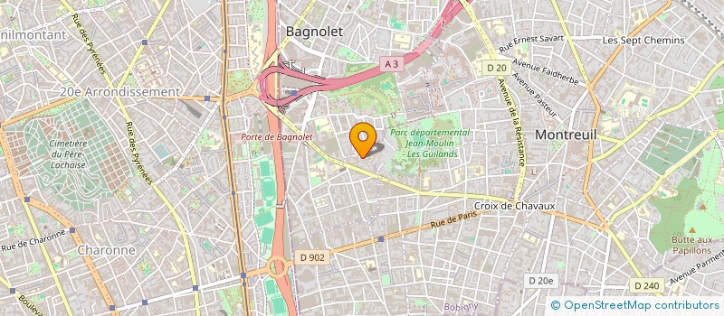 localisation de l'entreprise MADAME CECILE ROUDIER à BAGNOLET