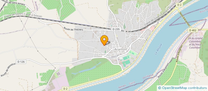 localisation de l'entreprise MADAME CECILE ROUX  ARAMON