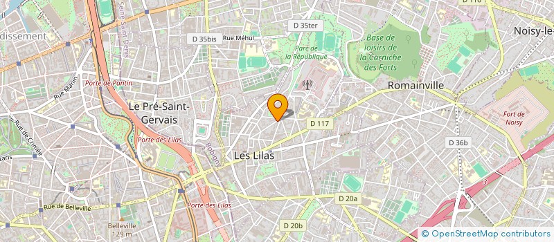localisation de l'entreprise MADAME CECILE SURATTEAU à LES LILAS