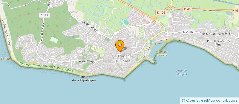 localisation de l'entreprise MADAME CECILE THIRANT à LA TRANCHE-SUR-MER