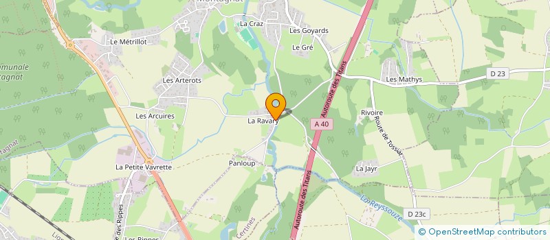 localisation de l'entreprise MADAME CECILE TOURNEAU à MONTAGNAT