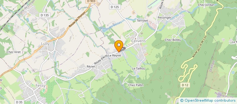 localisation de l'entreprise MADAME CECILE VAUDAUX  CERVENS