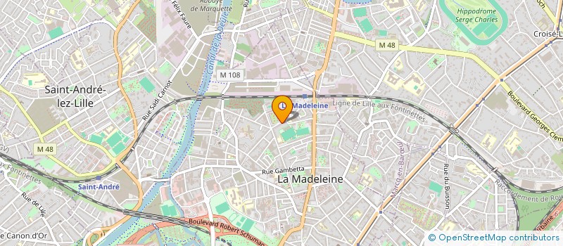 localisation de l'entreprise MADAME CECILE VAUTIER à LA MADELEINE