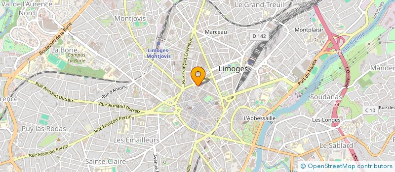 localisation de l'entreprise MADAME CECILE VIGNAU à LIMOGES