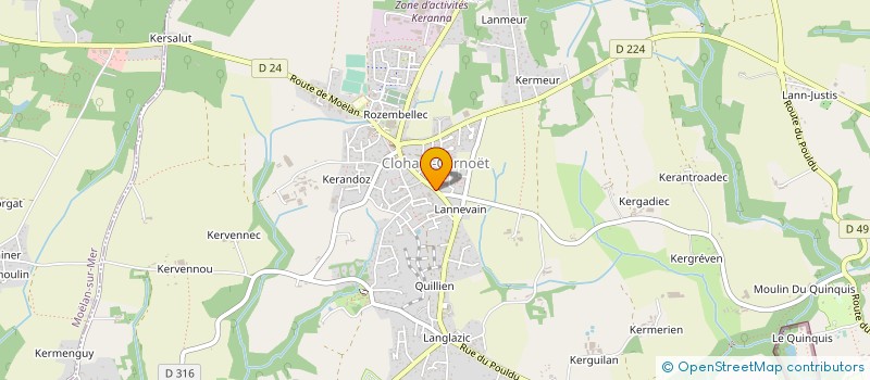 localisation de l'entreprise MADAME CECILIA PITUSSI  CLOHARS-CARNOET