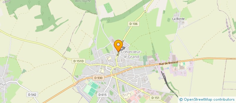 localisation de l'entreprise MADAME CEDRYNE BARTHEL  CREVECOEUR-LE-GRAND