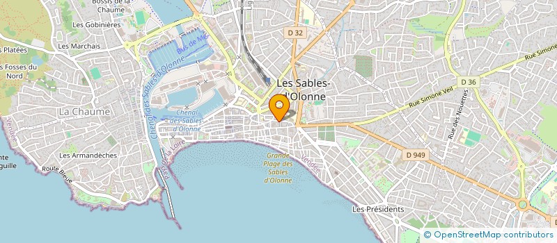 localisation de l'entreprise MADAME CELESTE BEYLAU à LES SABLES D'OLONNE