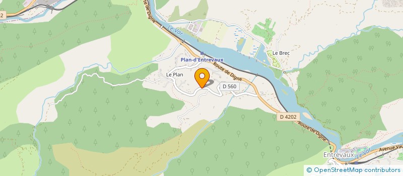 localisation de l'entreprise MADAME CELESTE MONGES  ENTREVAUX