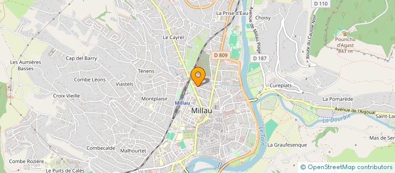 localisation de l'entreprise MADAME CELESTE RAVEL  MILLAU