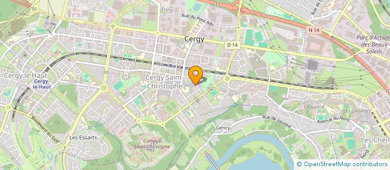 localisation de l'entreprise MADAME CELESTINE KOUALE KOGBETO  CERGY