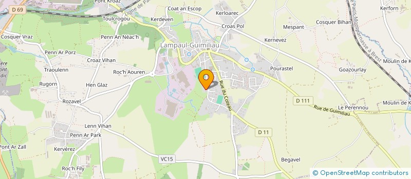 localisation de l'entreprise MADAME CELIA BERVAS  PLOUGOURVEST