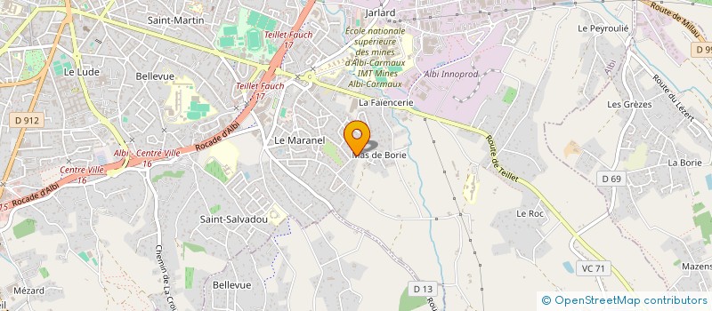 localisation de l'entreprise MADAME CELIA BIDJONGOU DOUKAGA  ALBI