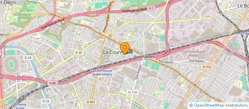 localisation de l'entreprise MADAME CELIA BOUREZEG à LA COURNEUVE