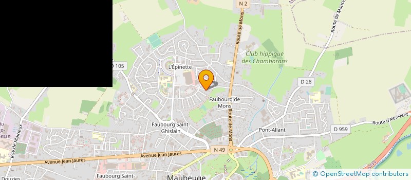 localisation de l'entreprise MADAME CELIA DECROUEZ  MAUBEUGE