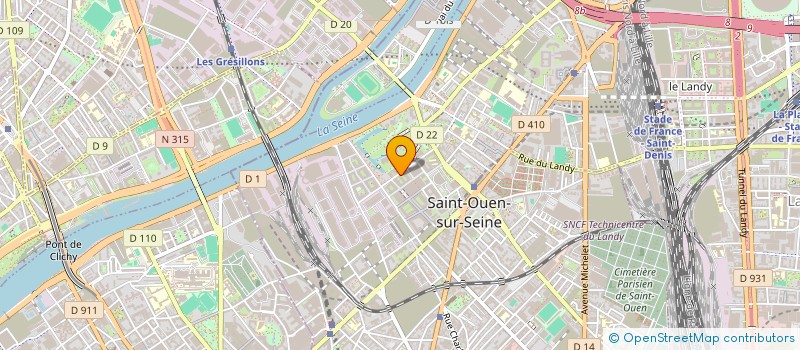 localisation de l'entreprise MADAME CELIA FLEURY à SAINT-OUEN-SUR-SEINE
